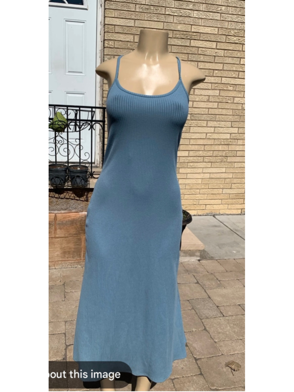 Women's A New Day Blue Ribbed Maxi Dress Size 3X